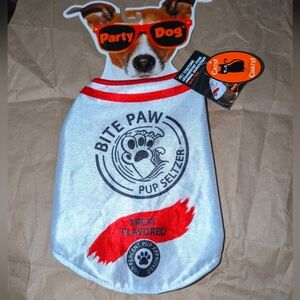 Pup Seltzer Dog Costume - Red and White